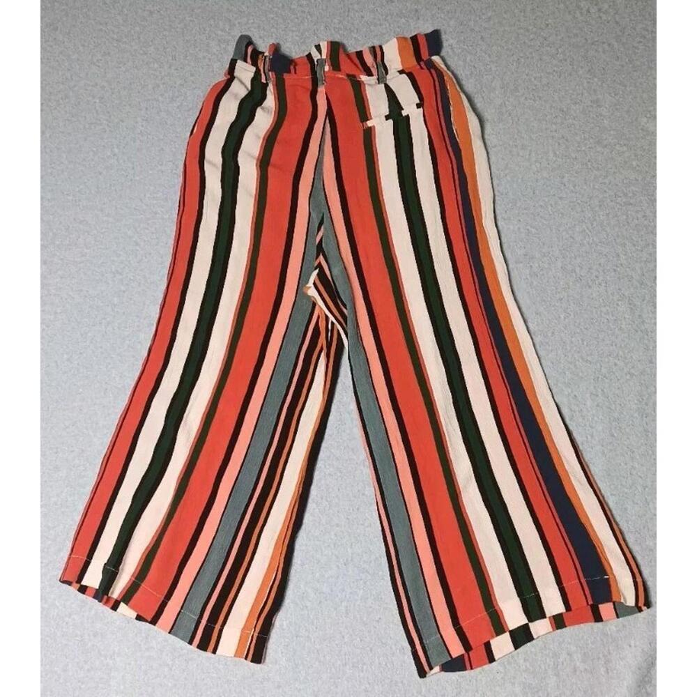 Karlie Wide Leg Pants Size Small Multicolor Stripes Flare Boho Hippie Bohemian - Picture 11 of 11